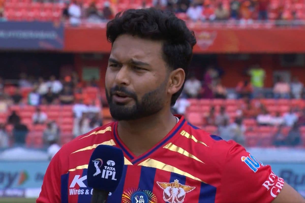 SRH vs LSG: टॉस के बाद बात करते ऋषभ पंत