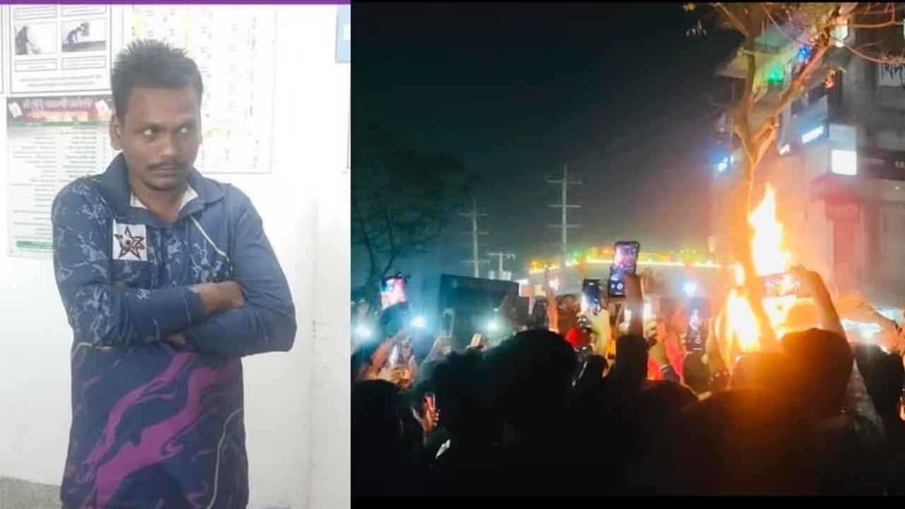  bangladesh hindu youth lynched blasphemy charge media office burnt