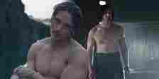 Qimir (Manny Jacinto) shirtless in The Acolyte next to Kylo Ren (Adam Driver) shirtless in Star Wars: The Last Jedi