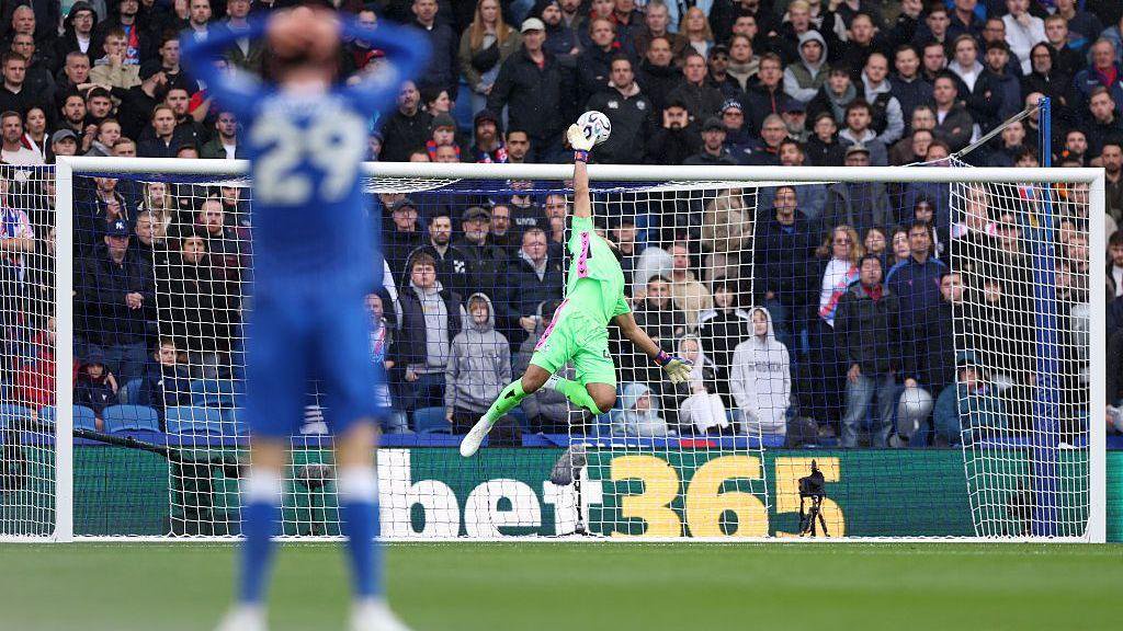 Maxim de Cuyper with hands on head cannot believe Diego Gomez scored from the halfway line