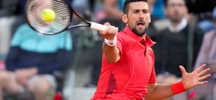 Novak Djokovic accidentally hit in head by water bottle at Italian Open