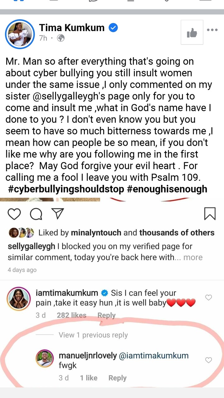 Social media user attacks Tima Kumkum for consoling Selly Galley