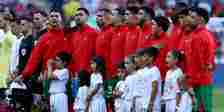 Portugal's Cristiano Ronaldo during the national anthems