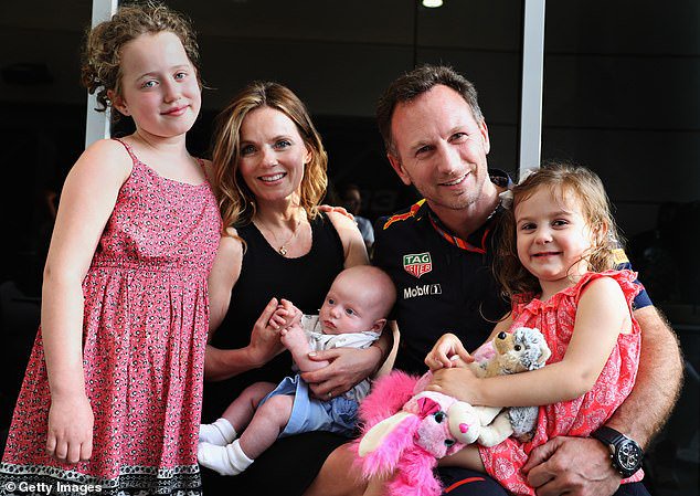 The couple share son Monty, nine, while Mrs Horner has a 20-year-old daughter with ex Sacha Gervasi. Horner also has daughter Olivia, 13, from his relationship with ex-wife Beverley Allen (pictured in 2017)