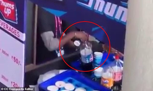 The video footage showed a Thums Up vendor pouring drinks back into a bottle at&nbsp;Delhi’s Arun Jaitley Stadium at the ICC T20 World Cup