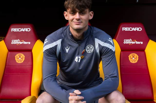 Seb Palmer-Houlden during a Motherwell press conference at Fir Park