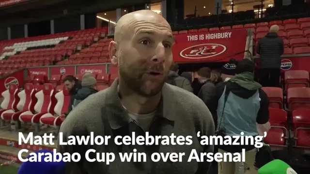  Matt Lawlor celebrates ‘amazing’ Carabao Cup win over Arsenal