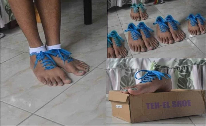 Reactions As Photos Of Shoes Which Look Like The Human Feet Surfaces Online  - BencoNews