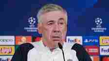 Carlo Ancelotti speaks during a press conference ahead of Real Madrid's UEFA Champions League Final against Borussia Dortmund