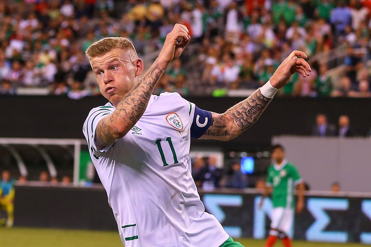 Republic of Ireland midfielder James McClean (11) during the game between Mexico and the Republic of Ireland on June 01, 2017 at Met Life Stadium in East Rutherford, NJ.  