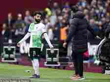 Upon being entered into the action Salah was involved in a row with his boss Jurgen Klopp