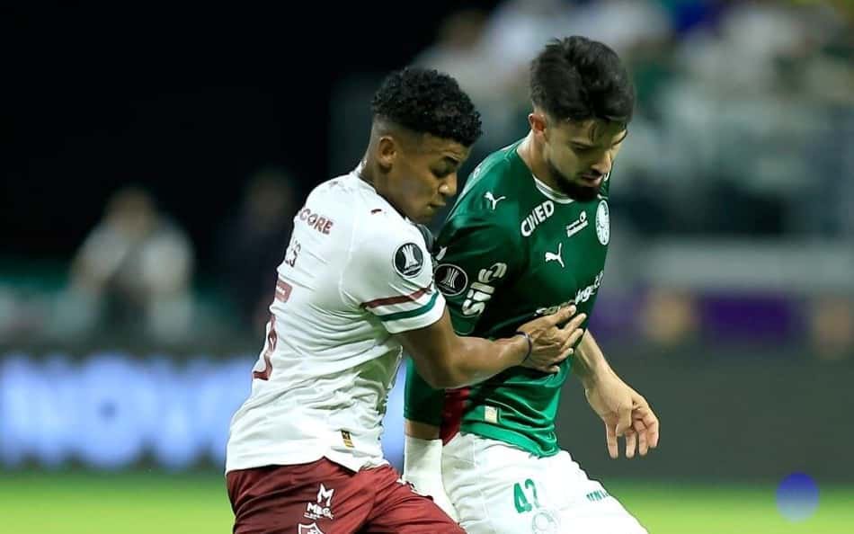 Hércules durante Palmeiras e Fluminense, pela Libertadores