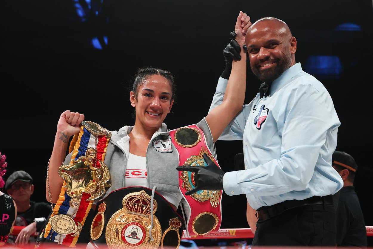 Amanda Serrano has won world titles in a record seven weight classes