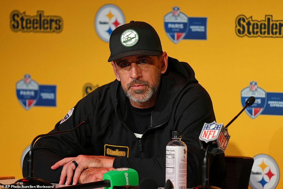'There was talk about doing a week - an international week - where you had games in 16 different places and you just added an extra bye week,' Rodgers said after Sunday's win. 'So you play 16 regular-season [weeks], you have two bye weeks - one of those weeks would've been an international week.' He continued: 'I think it would've been phenomenal for the game. Now, the owners wanted to push for 17 games for the extra revenue and because they care so much about player safety, but it would've been nice.' As well as the traditional overseas markets targeted by the NFL in recent years, such as the UK, Germany and Brazil, Rodgers suggested other potential locations including the United Arab Emirates and another South American country.