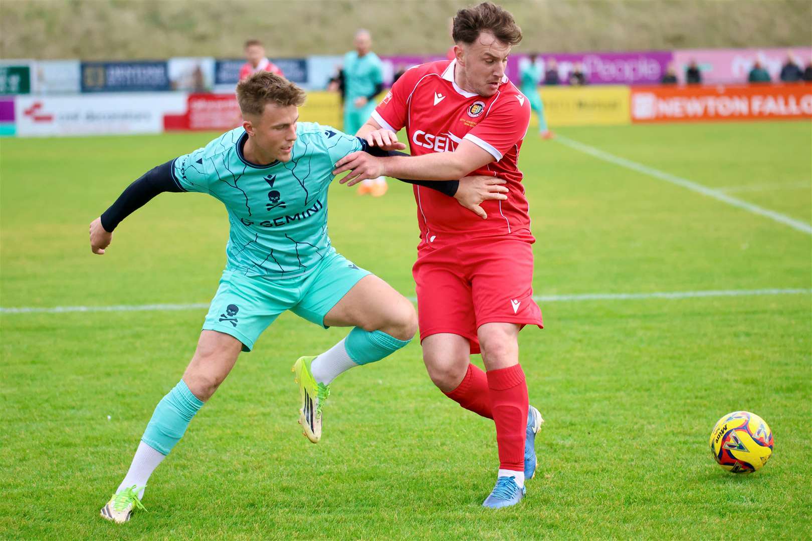 Action from Stamford's home defeat to Real Bedford on Saturday. Photo: Jason Richardson
