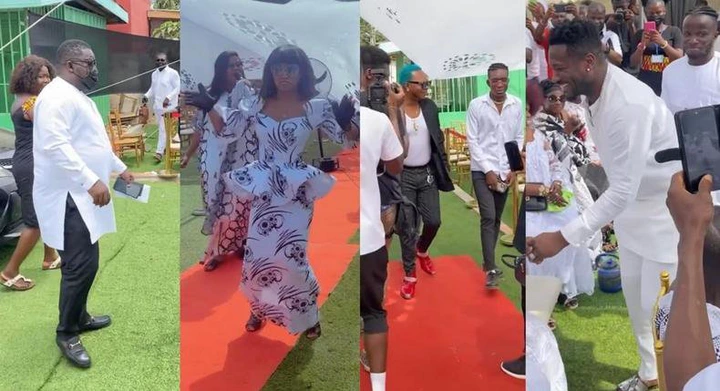 Obour, Akuapem Poloo, Nana Tornado, Asamoah Gyan and at ceremony for Mzbel's ceremony