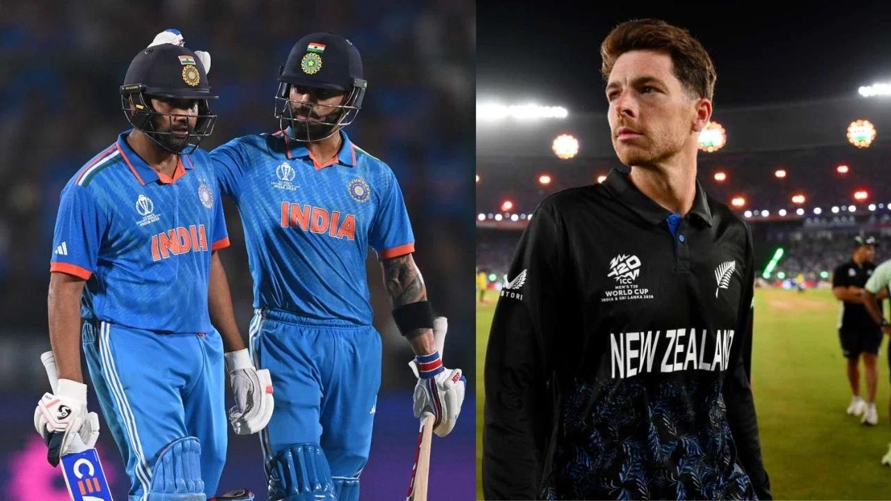 Mitchell Santner Virat Kohli Rohit Sharma