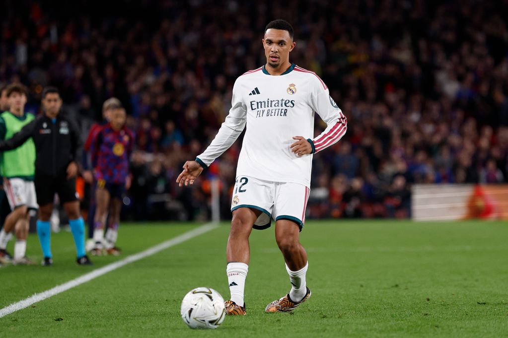 Trent Alexander-Arnold player of Real Madrid in action during the LaLiga EA Sports 2026/27 match between FC Barcelona and Real Madrid