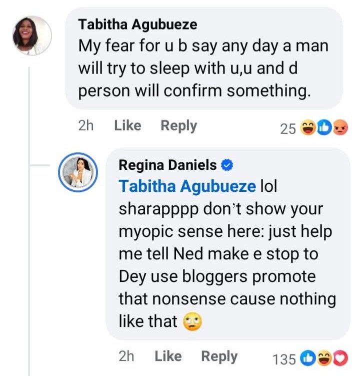 Actress Regina Daniels takes time to respond to critics shaming her over her failed marriage