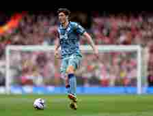 Pau Torres of Aston Villa in action during the Premier League match between Arsenal FC and Aston Villa at Emirates Stadium on April 14, 2024 in Lon...