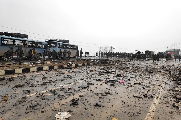 Pulwama suicide attack spot near Lethpora in south Kashmir | - AP/File