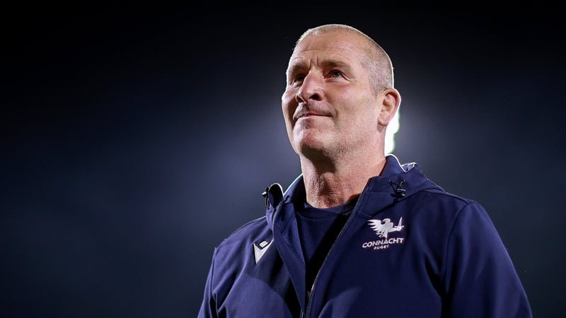 17 October 2026; Connacht head coach Stuart Lancaster after his side's victory in the Investec Champions Cup Round 1 match between Connacht and Saracens at Dexcom Stadium in Galway. Photo by Thomas Flinkow/Sportsfile