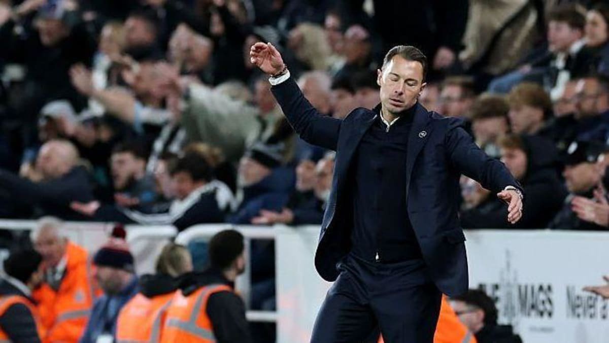 Matthias Jaissle, Manager of Newcastle United, reacts 