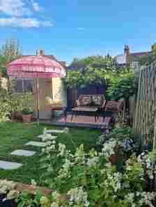 Victoria Emes' garden after its makeover