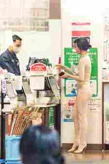 Bianca Censori buying groceries in Japan