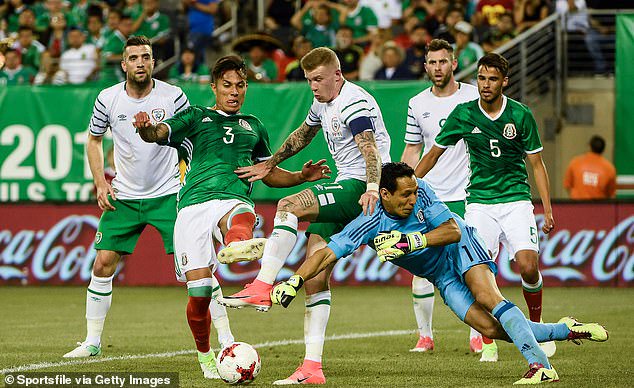 The clash came at half-time of Ireland's 3-1 defeat by Mexico in a summer friendly in June 2017