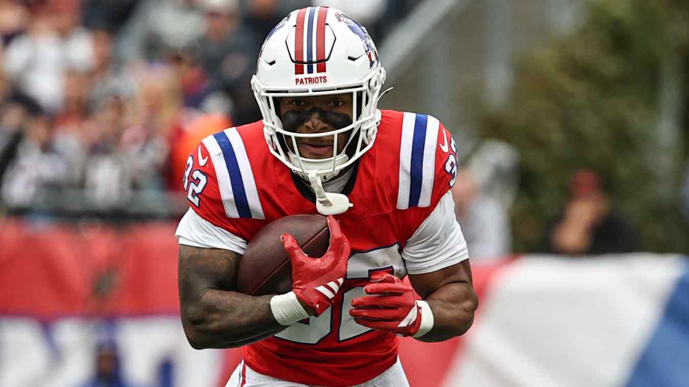New England Patriots running back TreVeyon Henderson