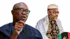 A collage of Peter Obi and Nnamdi Kanu