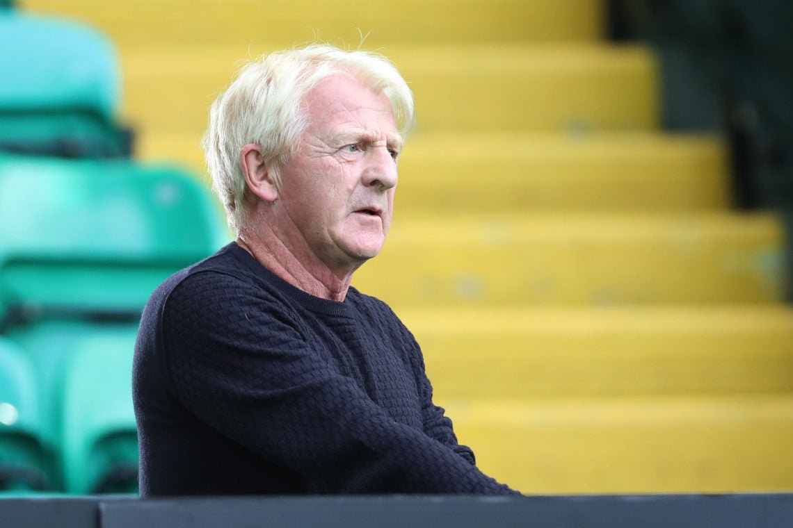 Gordon Strachan looking on ahead of Celtic's Champions League clash against KR Reykjavik.