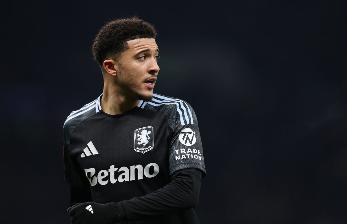 Jadon Sancho during the Emirates FA Cup Third Round match between Tottenham Hotspur and Aston Villa. 