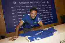 Chelsea unveil new signing Omari Kellyman at Chelsea Training Ground on June 29, 2024 in Cobham, England.