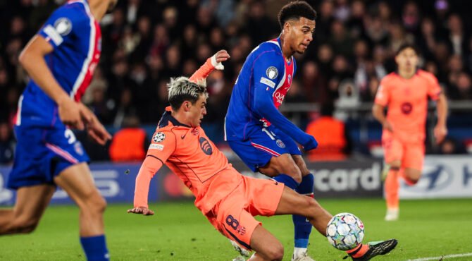 Doué, le premier buteur parisien face au Barça