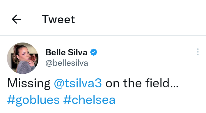 Fans react to Thiago Silva's wife's tweet after Chelsea's 2-2 draw with Everton on Saturday.