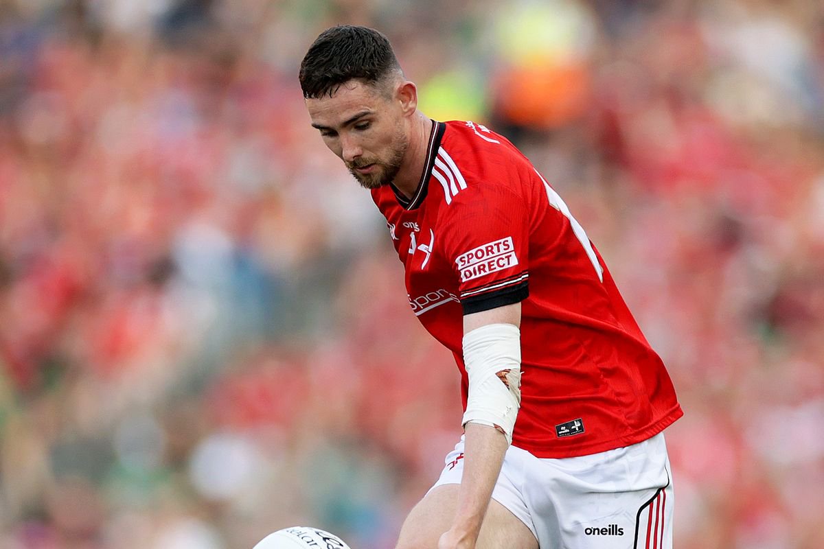 Newtown Blues star Ciaran Downey in action for Louth earlier this year.
