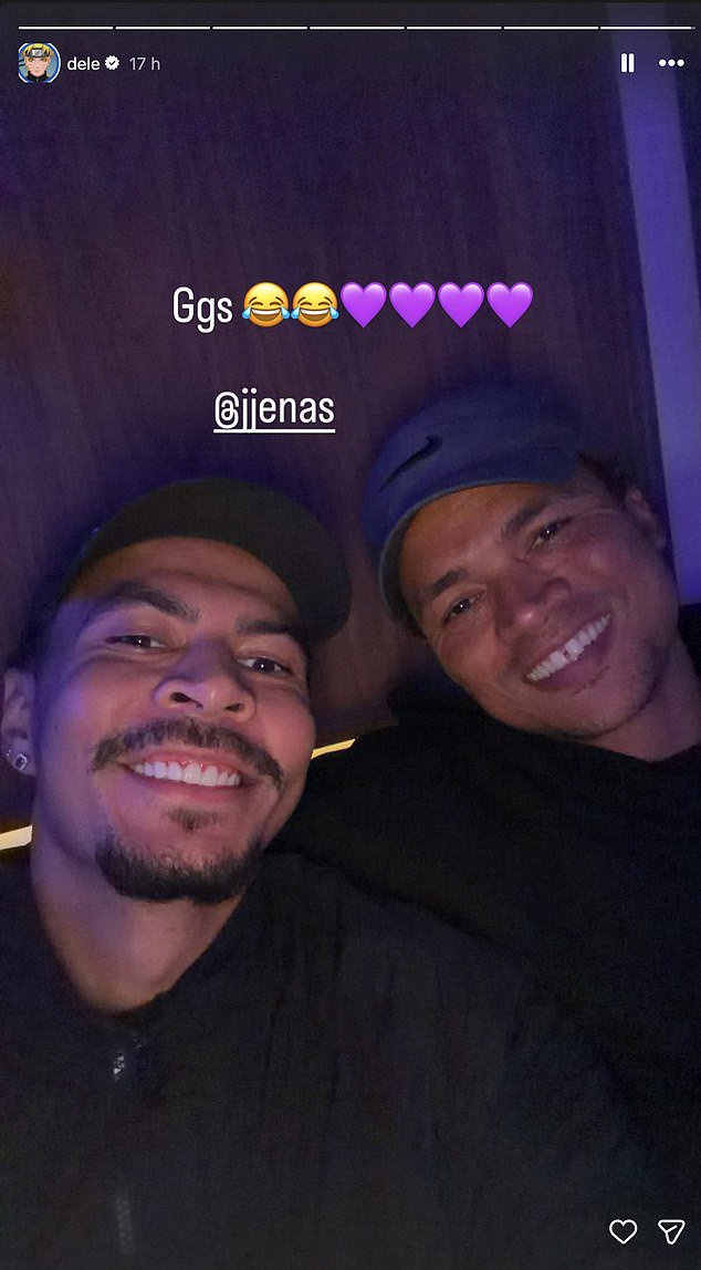 Alli finished off his story with a selfie alongside fellow ex-Spurs star Jermaine Jenas