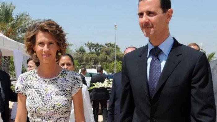 Presiden Suriah Bashar al-Assad dan istrinya Asma
