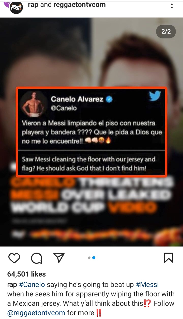 Boxer Alvarez threatens Messi over World Cup jersey 'insult'