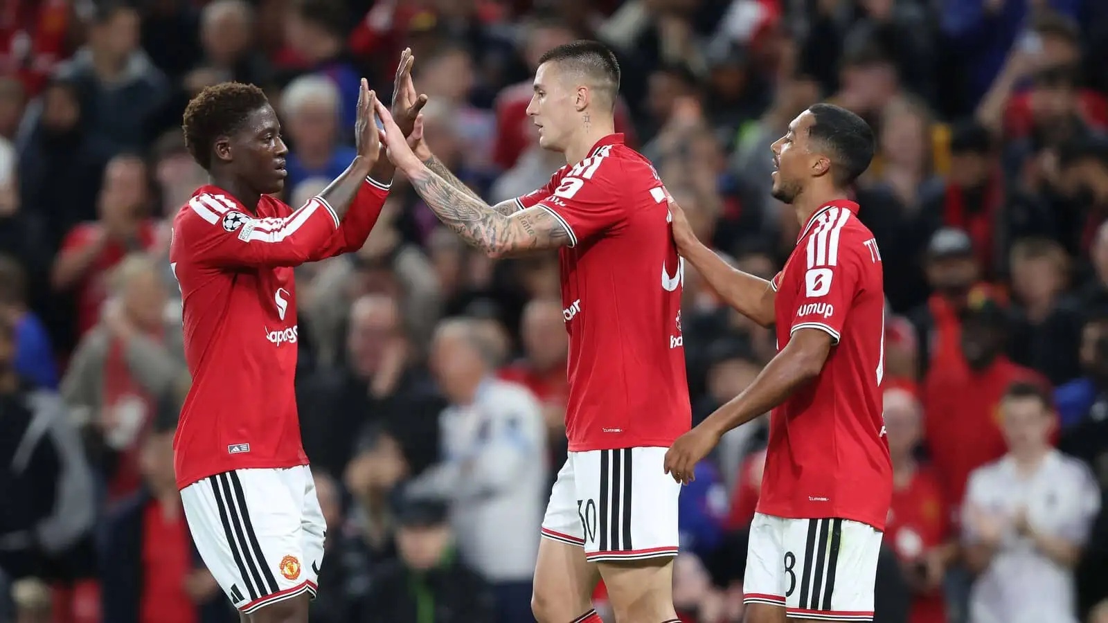 Benjamin Sesko, Kobbie Mainoo, Youri Tielemans, Manchester United