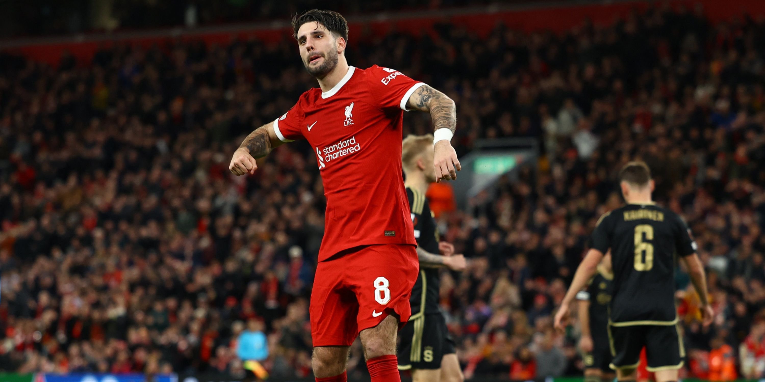 Dominik Szoboszlai scores for Liverpool