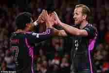 Harry Kane (right) scored as the Bundesliga giants secured a 2-2 draw at the Emirates