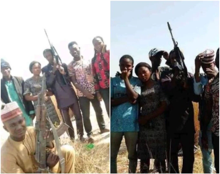 Bandits Strike Pose With Abducted NYSC Corp Members After Receiving Ransom [Photos]