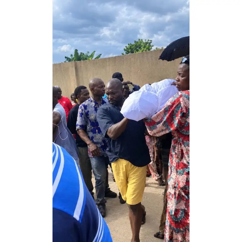 image from the funeral at her home
