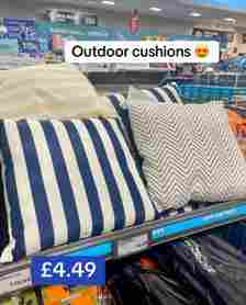 Louise pointed out that the outdoor cushions are priced at just £4.49
