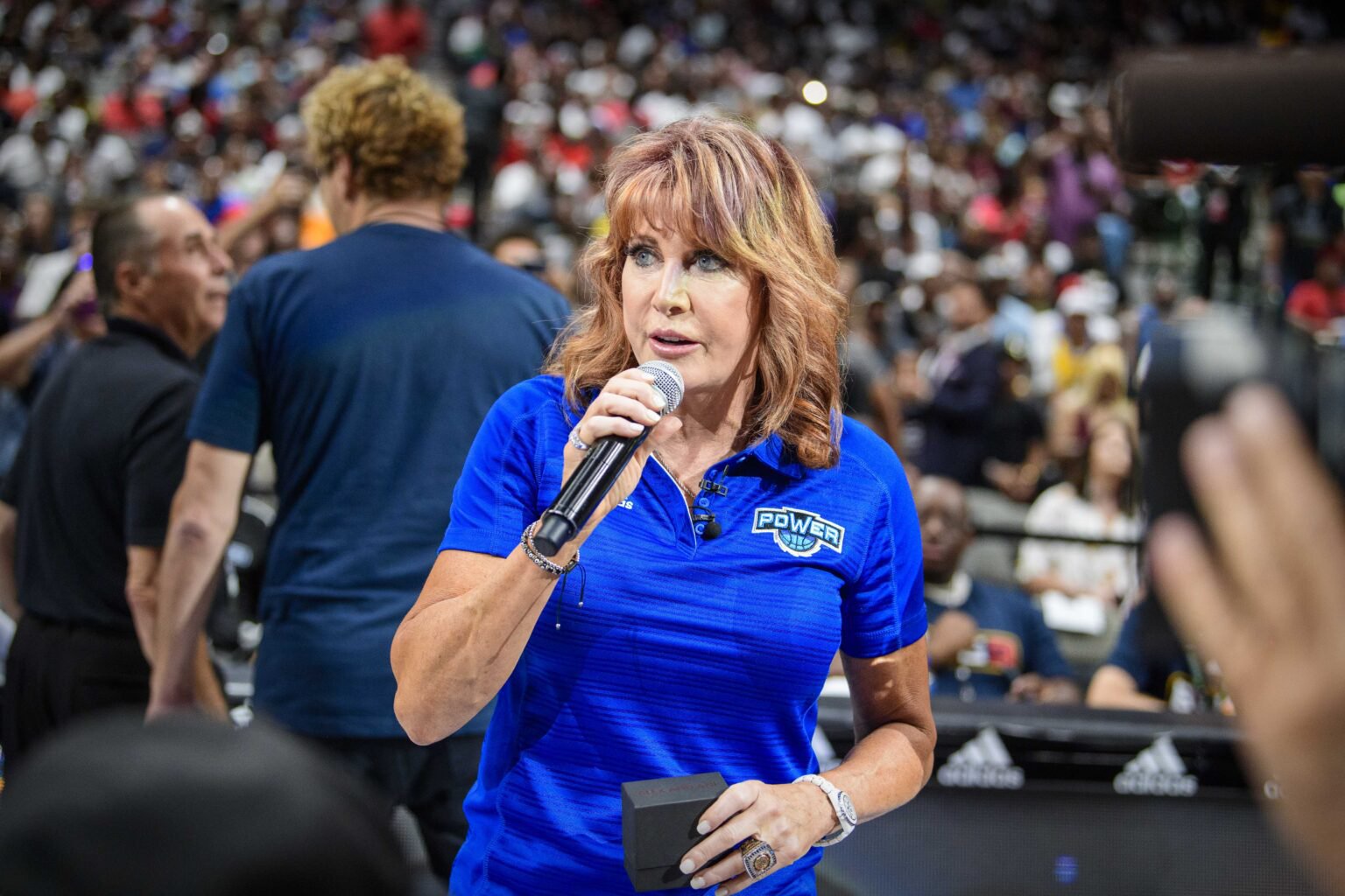Power head coach Nancy Lieberman before the game at the American Airlines Center.