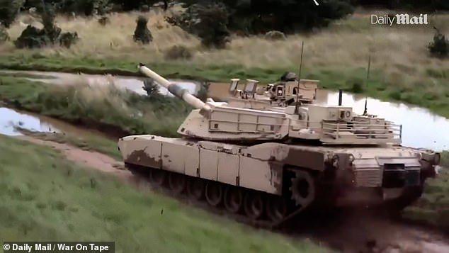 Since the first video emerged, the Ukrainians managed to lose three of the M1A1 Abrams main battle tanks (pictured) in little over a week, and even more have been knocked out since