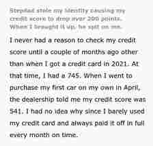 Stepdad Spits On Stepkid After He's Confronted About Identity Theft And Ruining Their Credit Score